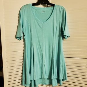 Teal short sleeve tunic